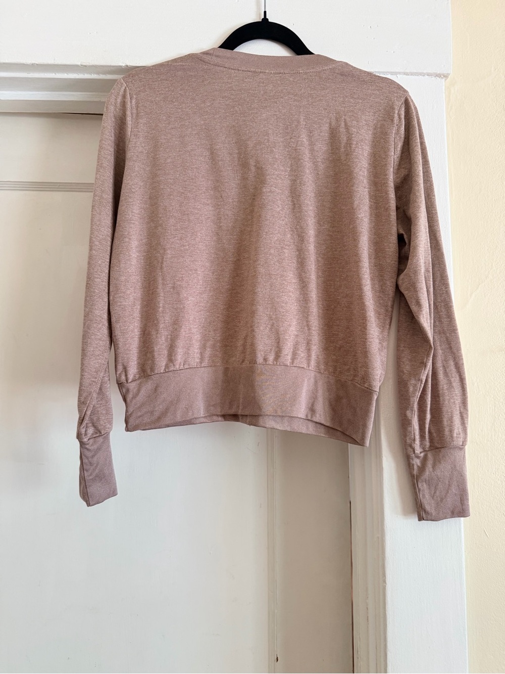 Vuori Heathered Taupe Crewneck Long Sleeve Top - Picture 2 of 3